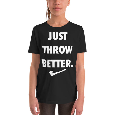 Just Throw Better Stacked Youth Short Sleeve T-Shirt